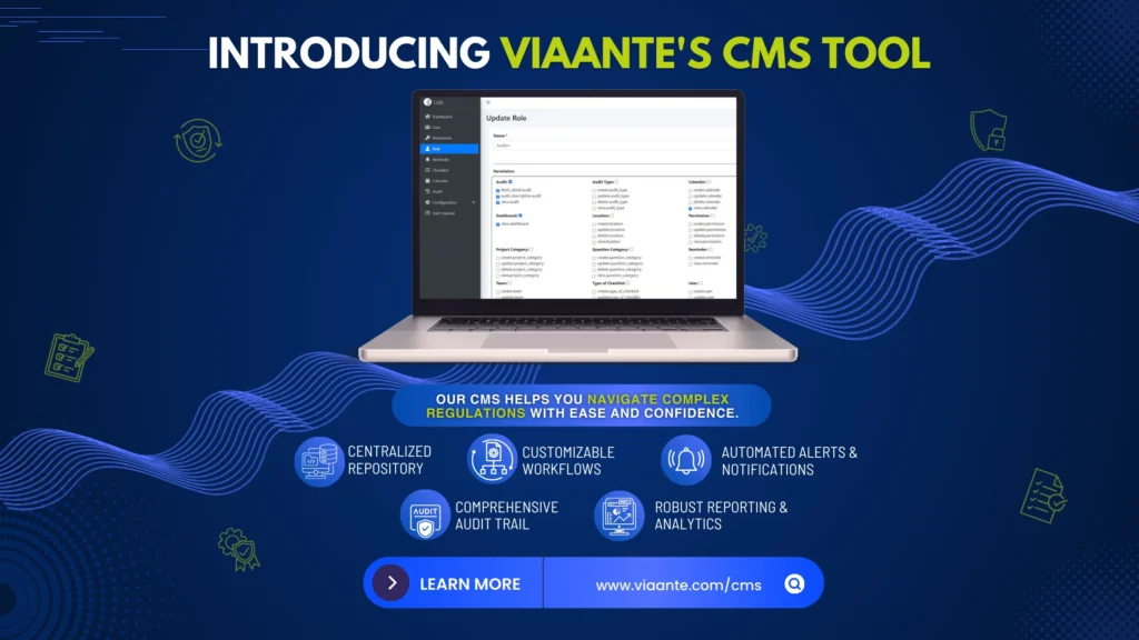 Viaante's Compliance management tool