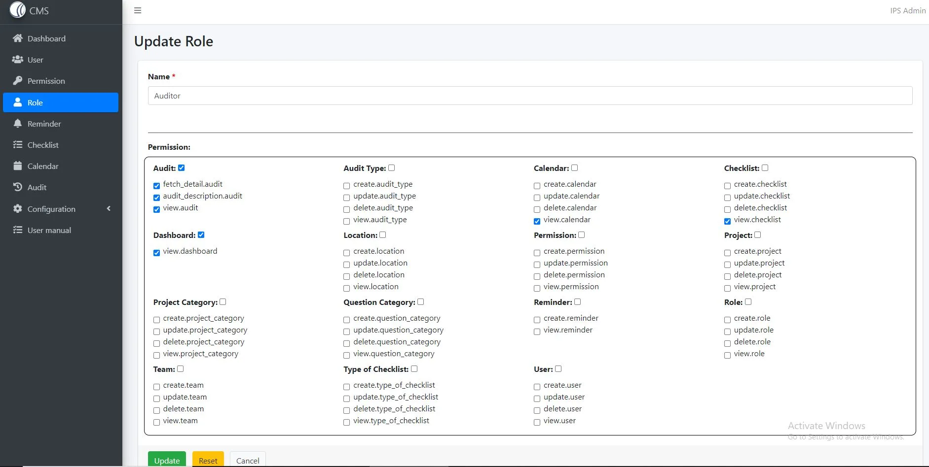 CMS Dashboard