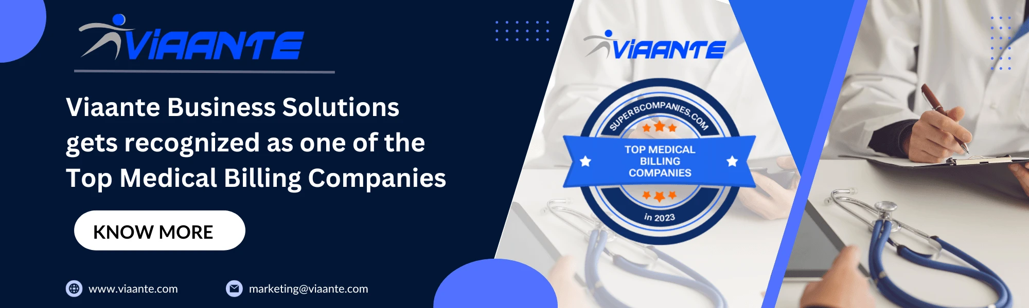 Viaante has been recognized as one of the Top Medical Billing companies by Superbcompanies