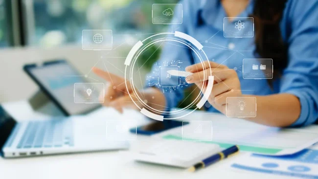 AI technology connecting and innovation tools for smarter business decisions