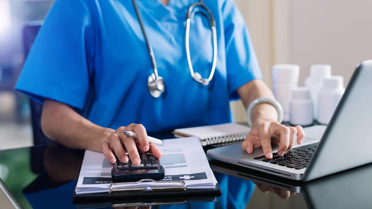 Healthcare CFO reviewing AI-powered payment posting