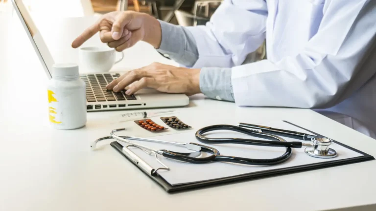 Doctor working on prior authorizartion